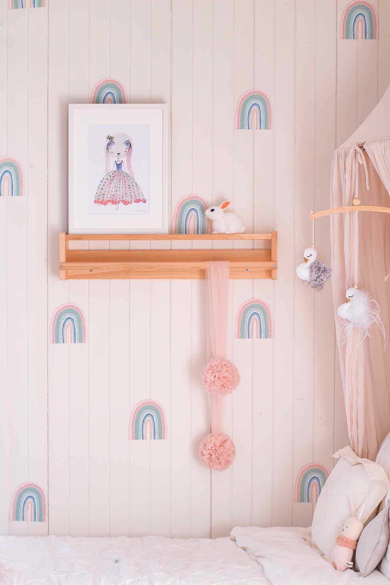 Rainbow Wall Stickers - Pink