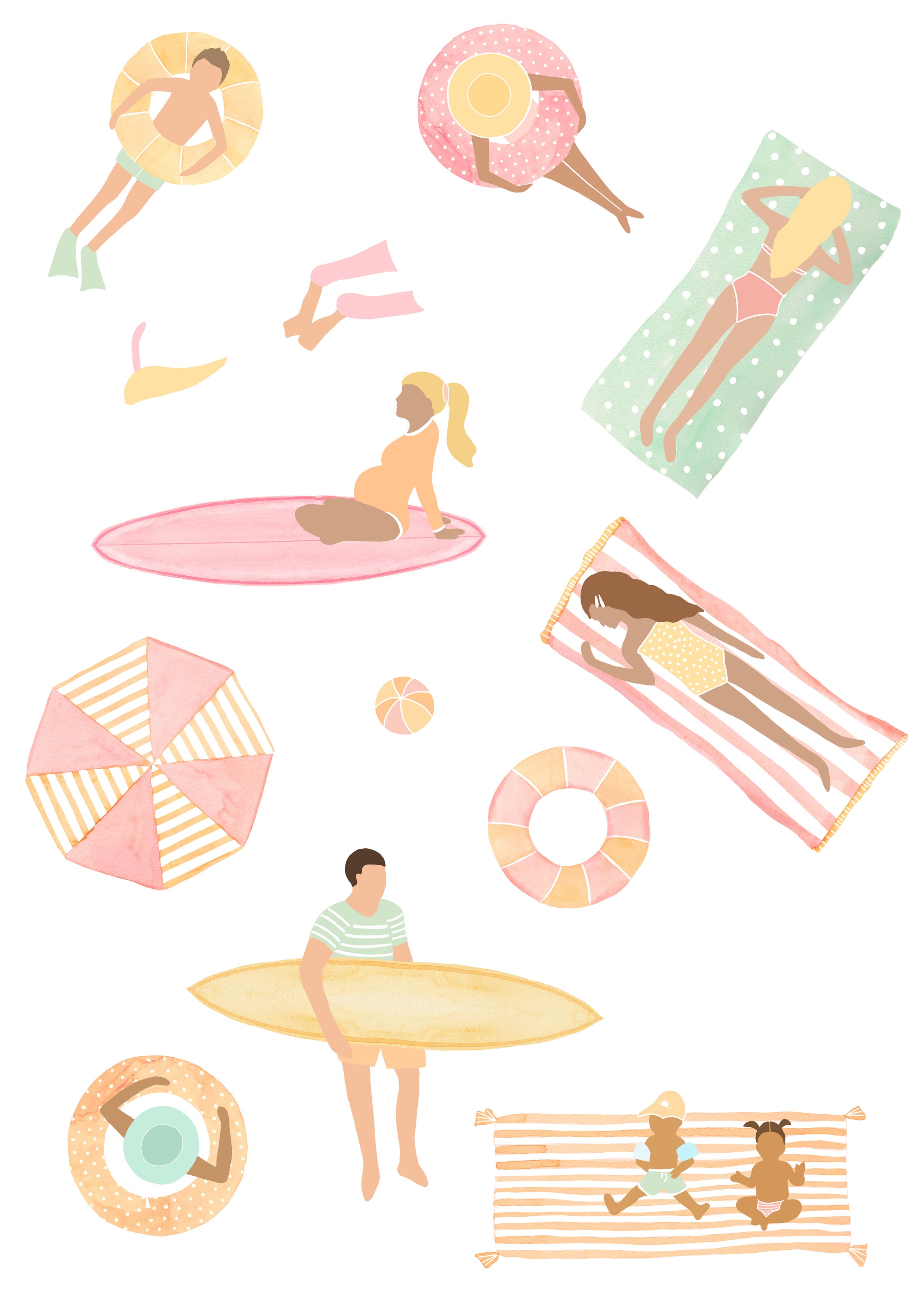 Beach Day Out Wall Stickers