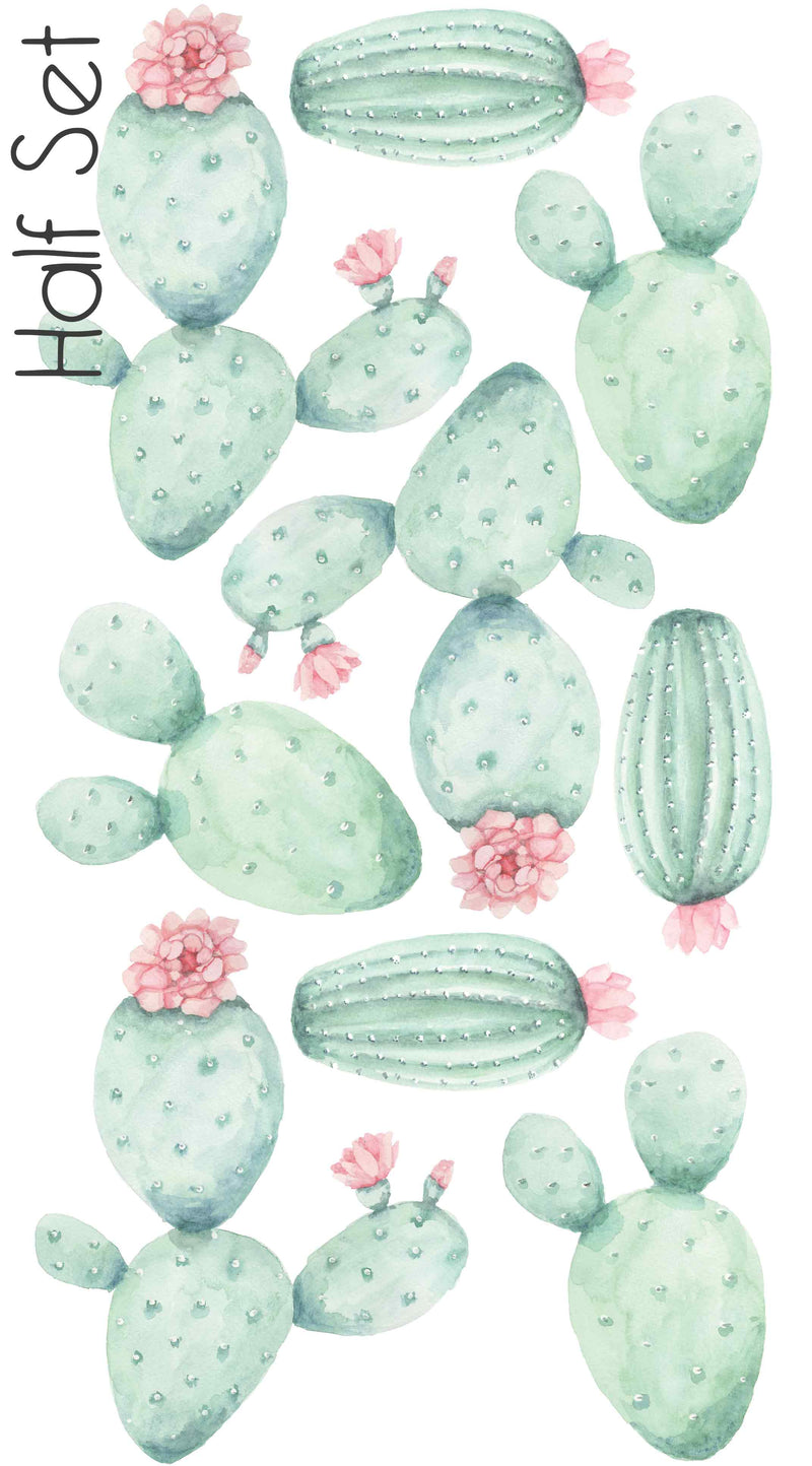 Flowering Cactus Wall Stickers
