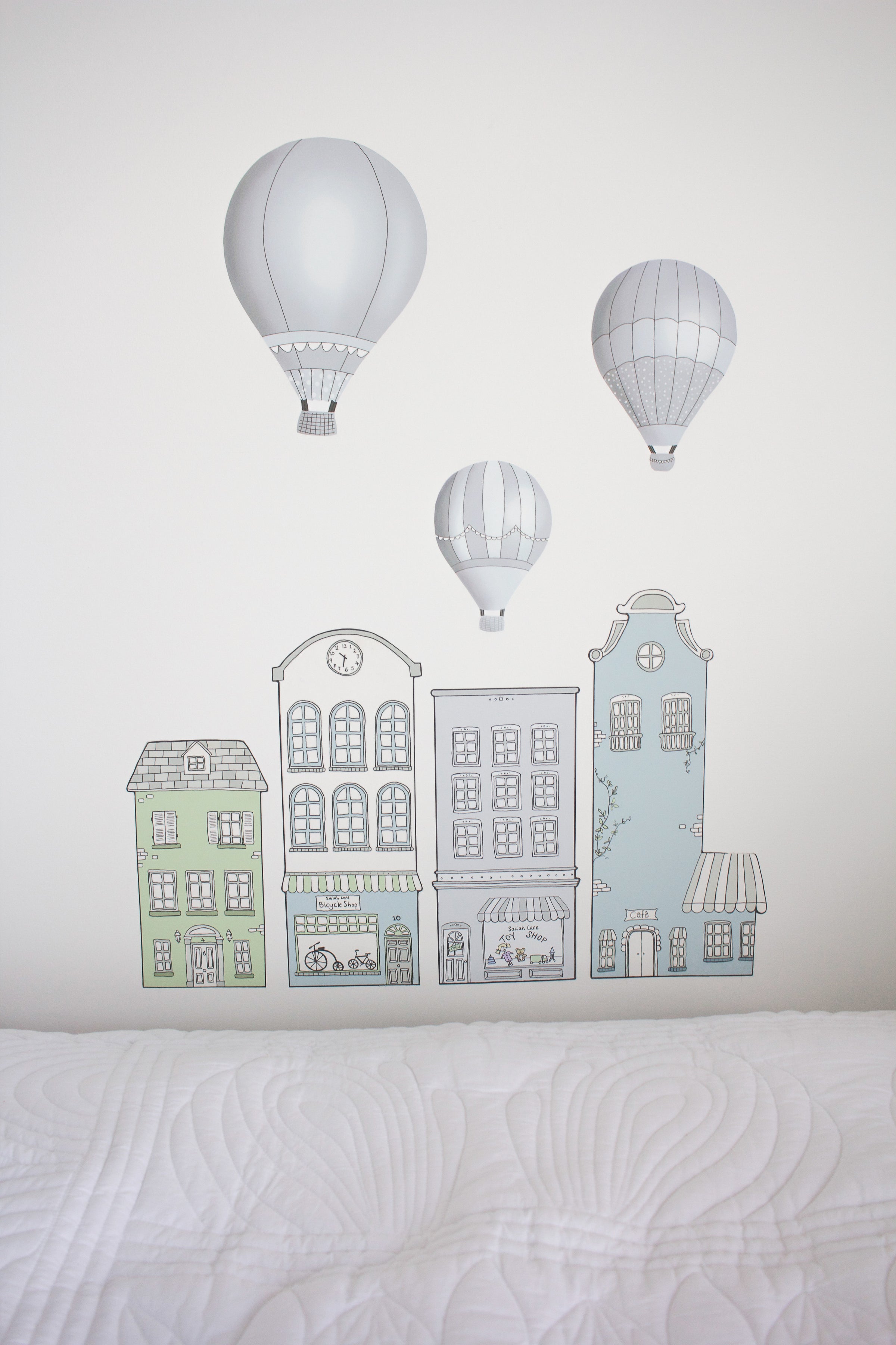 Hot Air Balloons - Grey Set